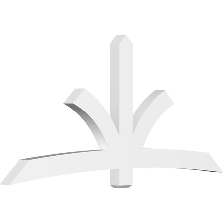 Ekena Millwork Davenport Architectural Grade PVC Gable Bracket, 96"W x 44"H x 4"D x 6"F, 11/12 Pitch GBP096X44X0406DAV00